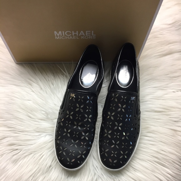 michael kors black slip ons